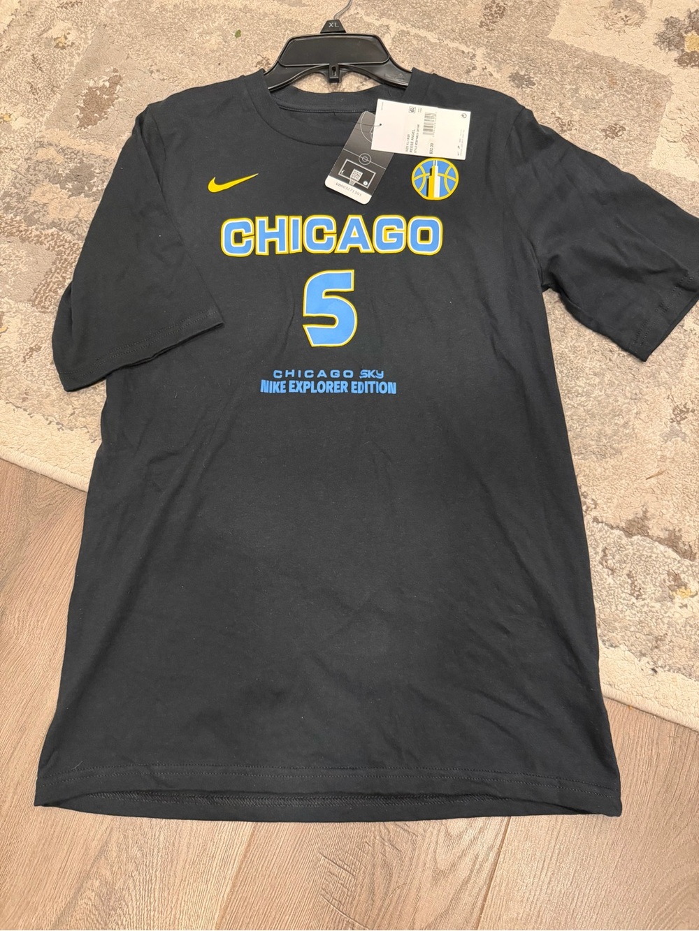 Nike Kids Black Chicago Basketball Tee - Blue & Yellow Accent